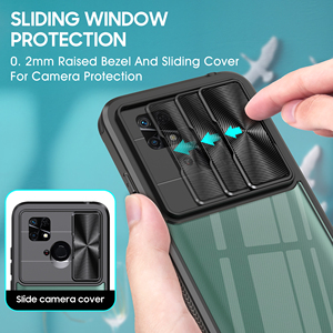 Cho Xiaomi Redmi Note <span class=keywords><strong>10</strong></span> Pro rõ ràng điện thoại trường hợp cover quay lại với cửa sổ trượt máy ảnh ống kính bảo vệ cho iPhone 14 15 16 Pro Max - Product Image 5