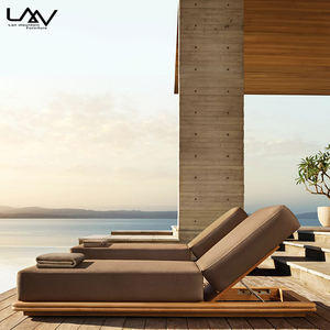 Silla de salón de tela impermeable de teca para <span class=keywords><strong>hotel</strong></span> al aire libre de estilo moderno muebles de cama de <span class=keywords><strong>sol</strong></span> al aire libre ajustables para jardín, patio y playa - Product Image 5