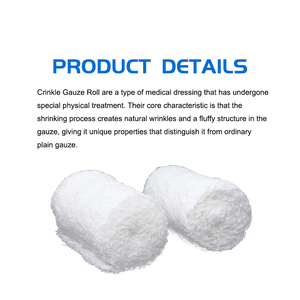 Venda de gasa tórpica de compresión táctica para empacar heridas, gasa de algodón arrugada plegada en Z - Product Image 3