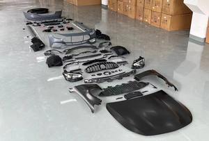 Pour <span class=keywords><strong>Mercedes</strong></span> Benz <span class=keywords><strong>AMG</strong></span> Classe E W213 Mise à Niveau E63 Kit de Carrosserie en Fibre de Carbone Sèche Capot Matériau PP Kit Large 1:1 Année 2021 - Product Image 3