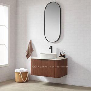 Vanité de salle de bain suspendue au mur avec effet ondulant VAMA N325 - Product Image 2