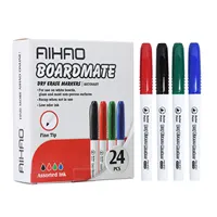 AIHAO-rotuladores de plástico para borrar en seco, bolígrafos de colores surtidos, color blanco