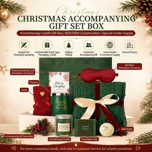 2026 Christmas Gift Set With Plush Blanket Sleep Mask Candle Soap And <b>Mug</b> Luxury Holiday Themed Present For Her Bathing Set - Product Image 4