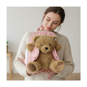 Zaino Orsetto di Peluche Teddy Island per Ragazze, Borsa Scuola 3D Animale Kawaii, Zaino per Bambini Grande Capacità, Zainetto da Viaggio Rosa Carino - Product Image 5