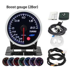 QSF araba modifikasyon turbo ölçer 12V 2 ''(52mm) PSI evrensel yedi renkli ekran araba turbo göstergesi - Product Image 2