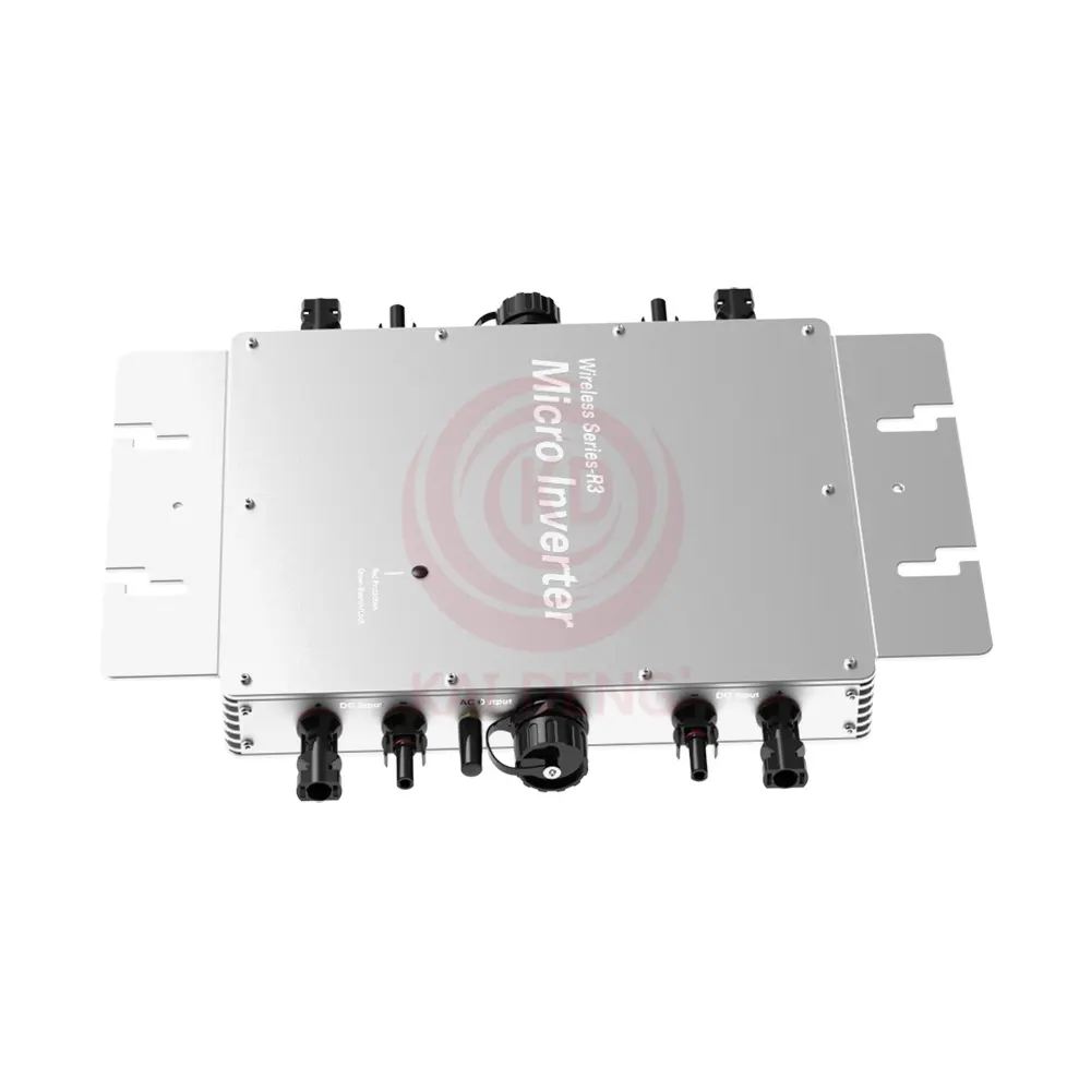 1400W Grid Inverter Mikro Terhubung untuk Panel Surya Pemantauan Jarak Jauh dengan Ponsel 120/230V 50/60Hz DC Ke AC