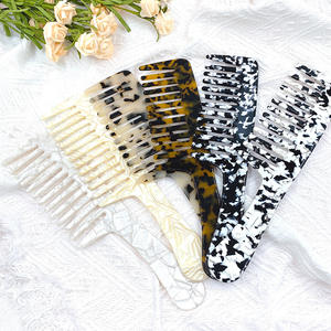 Qianjin หวีผมสีสันสดใสด้ามจับยาวพิมพ์ลายเสือดาวแบบเรียบง่ายปรับแต่งโลโก้ได้ - Product Image 4