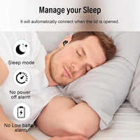Écouteurs de sommeil invisibles HE-029A confortables et anti-bruit avec indicateur de batterie LED, écouteurs sans fil pour les dormeurs latéraux