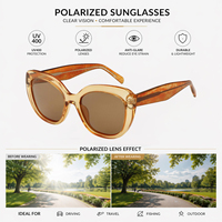 Lunettes de soleil élégantes de luxe, monture œil de chat, protection UV400, effet amincissant du visage, design esthétique
