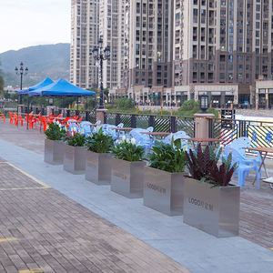 Прямоугольный квадратный большой вертикальный металлический из нержавеющей стали из стекловолокна - Product Image 2