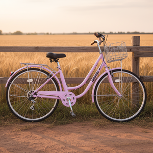 Bicicletta da città per esterni in acciaio ad alto tenore di carbonio, doppia sospensione, freni a disco retrò, forcella ammortizzata, telaio antiurto completo, velocità singola, per adulti - Product Image 4