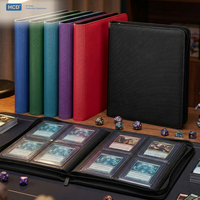 Prêt à expédier : Album de rangement pour cartes à collectionner à 4 pochettes, 160 emplacements, chargement latéral, en PU avec fermeture éclair, pour MTG TCG, faible MOQ, logo personnalisé