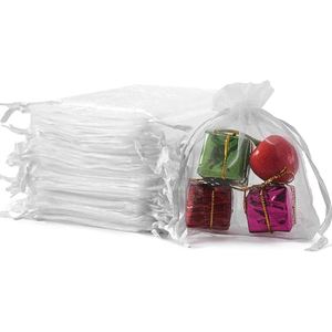 Quick Delivery Drawstring Organza <b>Gift</b> Bags Bulk Jewelry Pouches Sheer Mesh <b>Wrap</b> for Festival Party Christmas <b>Wedding</b> Favor RTS - Product Image 1