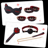 Sex-Bondage-Ausrüstung und Fesselset Achtteiliges SM-Sklaven-Katzenkrallen-Set Spaßiges Cosplay Erwachsenenprodukte