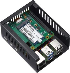 Raspberry <span class=keywords><strong>Pi</strong></span> 5 için Aismartlink Metal Kılıf, <span class=keywords><strong>Pi</strong></span> 5 Aktif Soğutucu, Hat Bağlantı Kartları, Soğutucu ve Hatlar için Yer, Ek Kartlar ve Soğutucu (Siyah) - Product Image 3