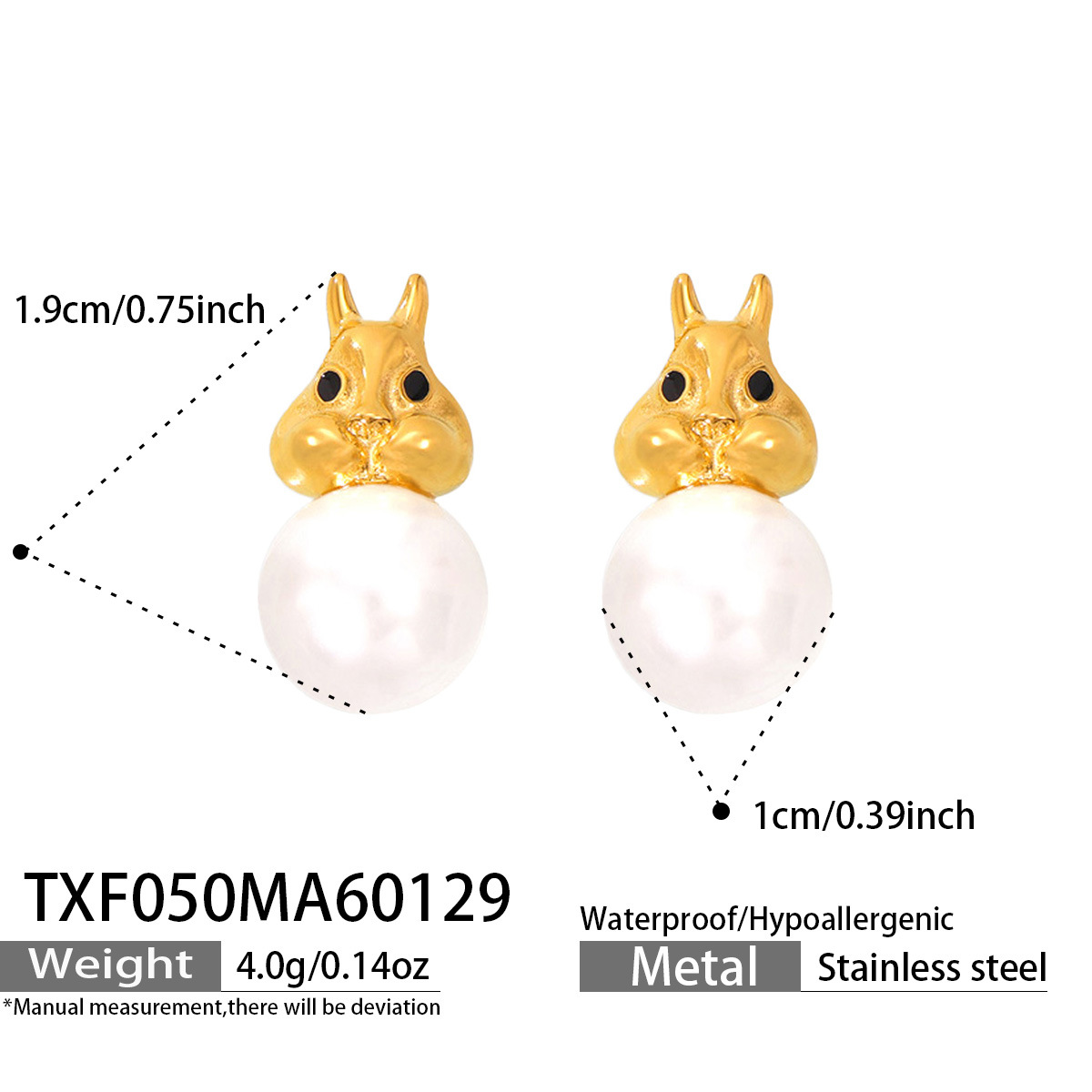 Txf050-gold earrings