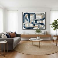 Impressions d'art abstrait sur toile, faites à la main, pour la décoration de salons et d'hôtels, vente en gros personnalisée