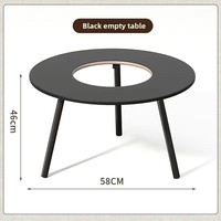 Table de barbecue pliante portable en bois massif pour l'extérieur, avec support pour rôtir la viande, idéale pour la cour ou les pique-niques