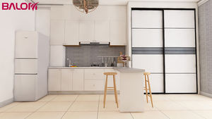 Fabricant de cuisines sur mesure de haute qualité en Chine, armoires de cuisine en mélamine, contreplaqué, armoires de cuisine à finition brillante - Product Image 6