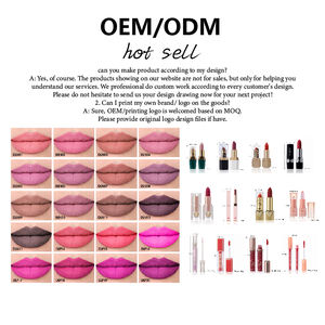 Lápiz labial mate y lápiz labial a prueba de manchas de larga duración para mujer rojo rubí oscuro desnudo Beige Rosa malva lápiz labial impermeable - Product Image 4