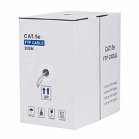 Cable de Red LAN CAT5e FTP 0.52x4P, Conductor de Cobre Sólido, Aislamiento de PE, Revestimiento de PVC de Bajo Humo y Libre de Halógenos, Cable de Comunicación