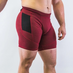 Shorts de compression pour homme, respirants, avec poches élastiques à la taille, polyester/coton, séchage rapide, shorts de sport performants - Product Image 4