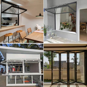 <span class=keywords><strong>Ventana</strong></span> Plegable de Doble Hoja de Aluminio para Cocina, Moderna, Insonorizada, Horizontal, Resistente al Viento, con Pantalla Plegable de Acero Inoxidable, Estilo Francés - Product Image 2