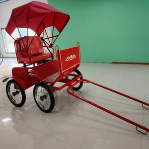 Chariot de chevaux rouge/bleu pour enfants, nouvelle conception, calèche de princesse, chariot de mariage pour marathon - Product Image 1