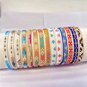 Nouveau <span class=keywords><strong>Bracelet</strong></span> Tissé <span class=keywords><strong>à</strong></span> la Main Style Bohème Géométrique avec <span class=keywords><strong>Perles</strong></span> Miyuki de Haute Qualité 6mm pour Femme, Cadeau, Vente en Gros 2026 - Product Image 1