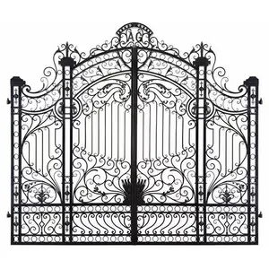 HUAART Professional Customized Hot Sale Fences And Gates Design Aluminum Main Gate Design Garden Arch Wrought Iron Gate