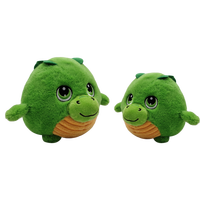 Usine de vente chaude sur mesure ronde en peluche douce oreiller en peluche dino de haute qualité