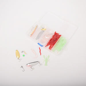 Kit de señuelos para pesca de lubina en agua dulce, spinner, jig head, señuelos blandos, suministros completos. - Product Image 1