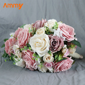 Ammy ใหม่มาถึงผู้ผลิตจุดจำลองเจ้าสาวถือดอกไม้แต่งงานตะวันตกหยดน้ำน้ำตกถือดอกไม้งานแต่งงาน - Product Image 4
