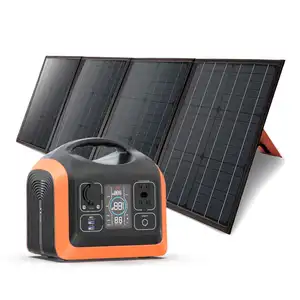 Suministro de 500w de carga al aire libre 48v lifepo4 portátil de la batería de 110v de potencia de 600w solar camping con paneles solares