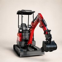 Mini Excavadora Hanhui de 2.0 Toneladas de Peso Operativo, Mini Excavadora de Orugas, Maquinaria para Movimiento de Tierras, Mini Excavadora en Venta con Cabina
