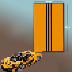 P1 사용자 정의 벽 디스플레이 프레임 홈 장식 여러 스타일 플라스틱 유명한 럭셔리카 로고 빌딩 블록 프레임 42172 T5048 - Product Image 5