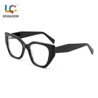 Gafas Ópticas de Alta Calidad Hechas a Mano con Armazón de Acetato Anti Luz Azul, Diseño Ojo de Gato para Sesiones de Fotos de Influencers