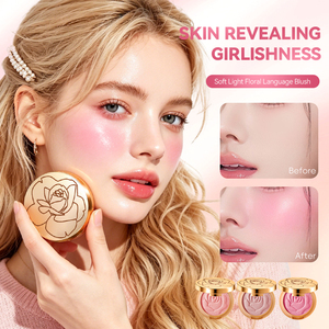 Colorete en Polvo Mate para Mejillas, Maquillaje de Alta Pigmentación, Resistente al Agua, Rosa, Colorete Compacto Individual, Marca Privada - Product Image 2