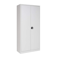Armoire à lessive en métal, armoire de rangement en acier avec porte et porte-manteau, grande armoire de rangement à compartiments