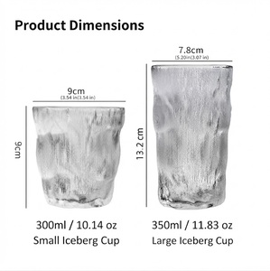 Vaso de vidrio esmerilado transparente Creativity de 10oz/12oz para bebidas, café helado, vino, leche, té, jugo, <span class=keywords><strong>cerveza</strong></span>. - Product Image 5