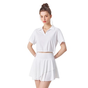 Aoyema Ensemble de 2 pièces <span class=keywords><strong>pour</strong></span> femme, robe de tennis, fitness, mini jupe, gilet de sport, <span class=keywords><strong>basket</strong></span>-ball, baseball, tennis, robes, ensembles de tenues - Product Image 6