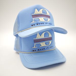 Gorra de Béisbol Hip Hop Personalizada con Logotipo 3D en Relieve, 5 Paneles, Malla Espiga, Bordado y Espuma - Product Image 2