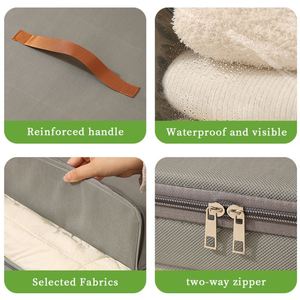 Clear Window <b>Storage</b> <b>Box</b> Stackable Closet Organizer <b>Storage</b> <b>Bins</b> for Bedding, Clothes, Blankets - Product Image 5