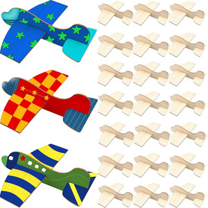Chưa hoàn thành bằng gỗ tàu lượn máy bay DIY Craft Kit cho trẻ em giáo dục Câu Đố xây dựng trò chơi trong thiên thần phong cách - Product Image 1