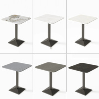 Table de salle à manger moderne minimaliste multifonctionnelle en dalle de pierre non pliable pour cafés, bars, restaurants et salons de thé