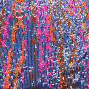 Tissu à paillettes florales multicolores pour textiles d'intérieur Vêtements pour filles Tricot brodé scintillant Accessoires de mariage pour garçons - Product Image 5