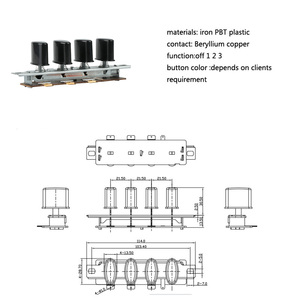 Auto-bloqueio interruptor teclado botão mecânico para aparelhos eletrônicos 250V Max. - Product Image 3