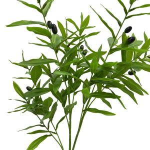 Haute qualité soie feuille vert branche d'<span class=keywords><strong>olivier</strong></span> artificielle personnalisé 45-100CM plante en plastique mariage décor à la maison remise des diplômes nouvel an - Product Image 3