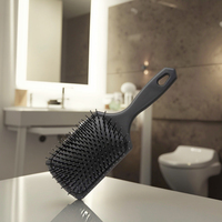Logo privé palette de poils en nylon noir résistant à la chaleur et massage à coussin d'air démêlant brosse à cheveux sèche-cheveux