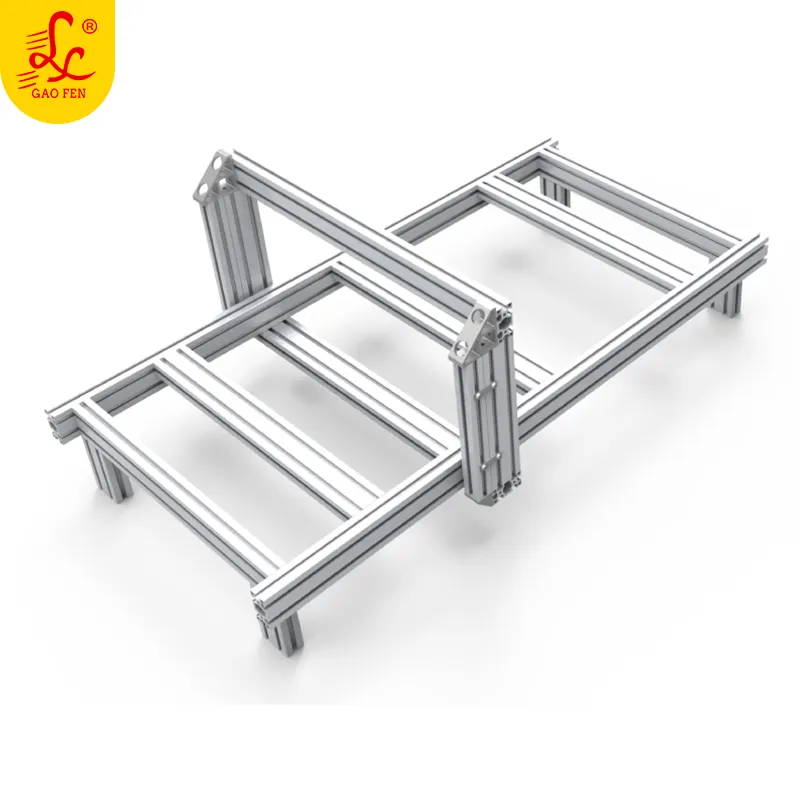 Custom Machine Frames Cnc Framing Voor Lean Productie, Framing Voor Behuizing, Veiligheid Bewaken Frame Aluminium Profiel Frame